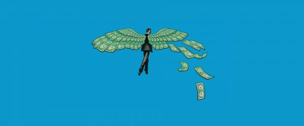 Illustration of man with wings - Angel investor